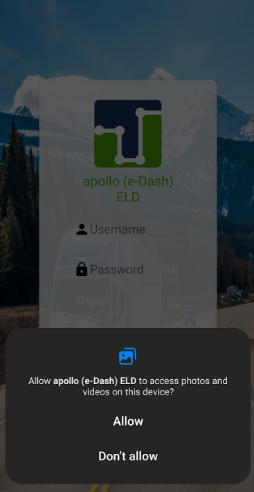 Apollo ELD Would like to access your photos